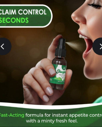 Shugeeze Sugar Craving Suppressant Mint Oral Spray - Fast-Acting, All-Natural Formula with Gymnema Sylvestre Extract - Sugar Blocker Supplement for Appetite Control - 1 oz